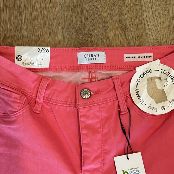 Curve Appeal minimalist jegging coral stretch denim jeans size 2 - Picture 2 of 7